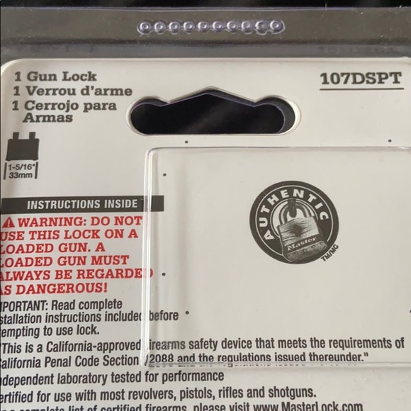 GUN LOCK-MasterLock-NIB - Picture 7 of 8